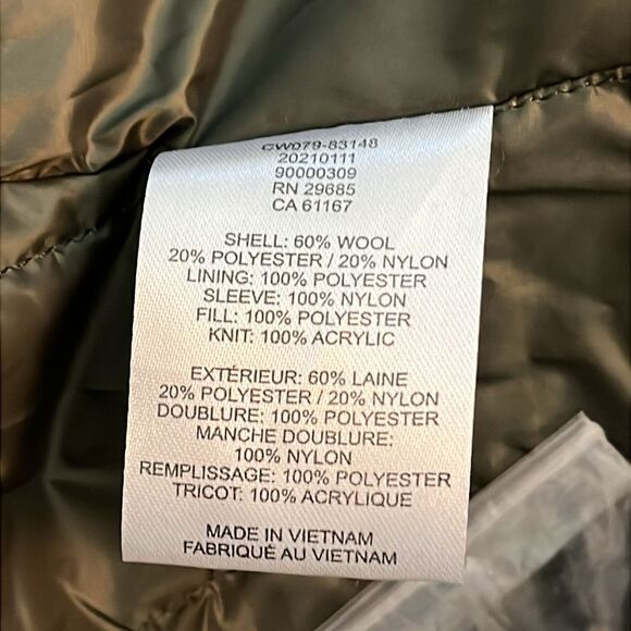 Pendleton Beverly wool poly blend zip anorak hooded jacket size large - Picture 15 of 16